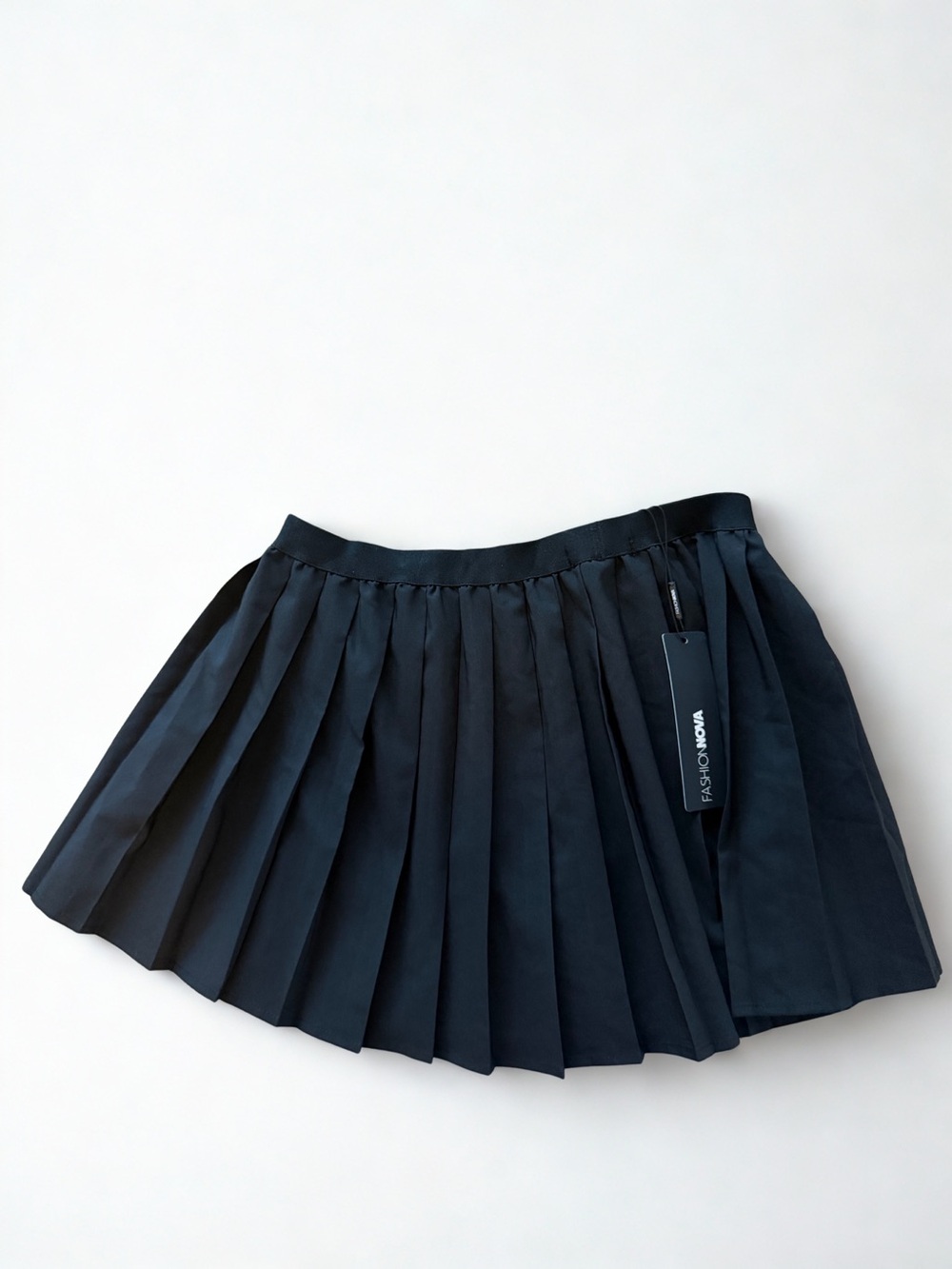 Fashion Nova Black Pleated Tennis Mini Skirt